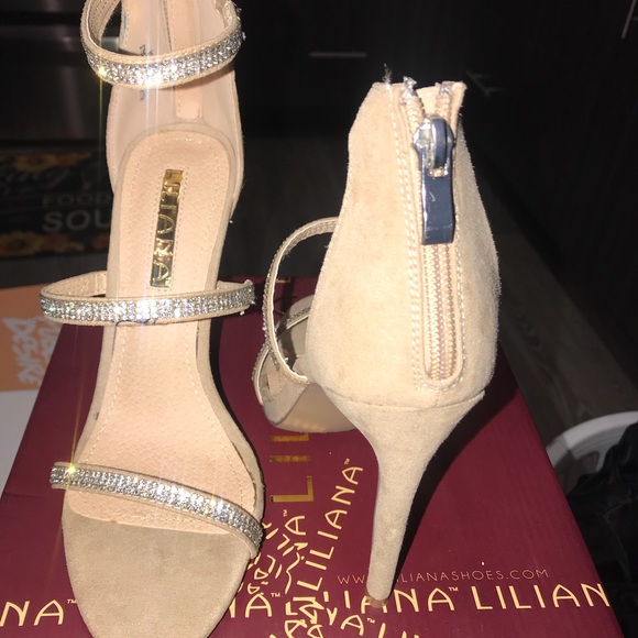 Nude Crystal Heels size 7 women - Picture 3 of 4